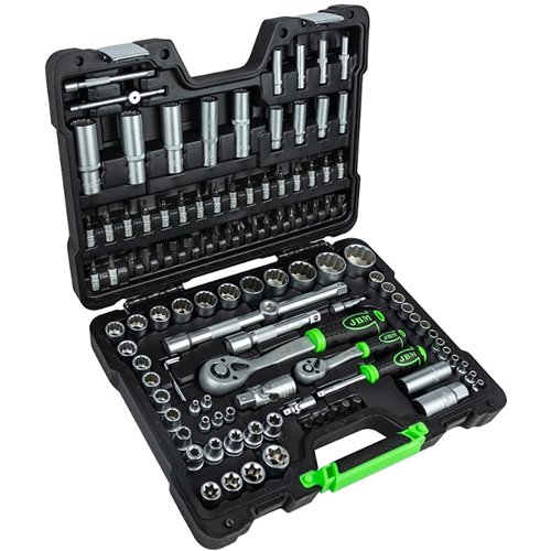 Caja de herramientas 113 piezas vasos de 12 caras JBM 54036 JBM