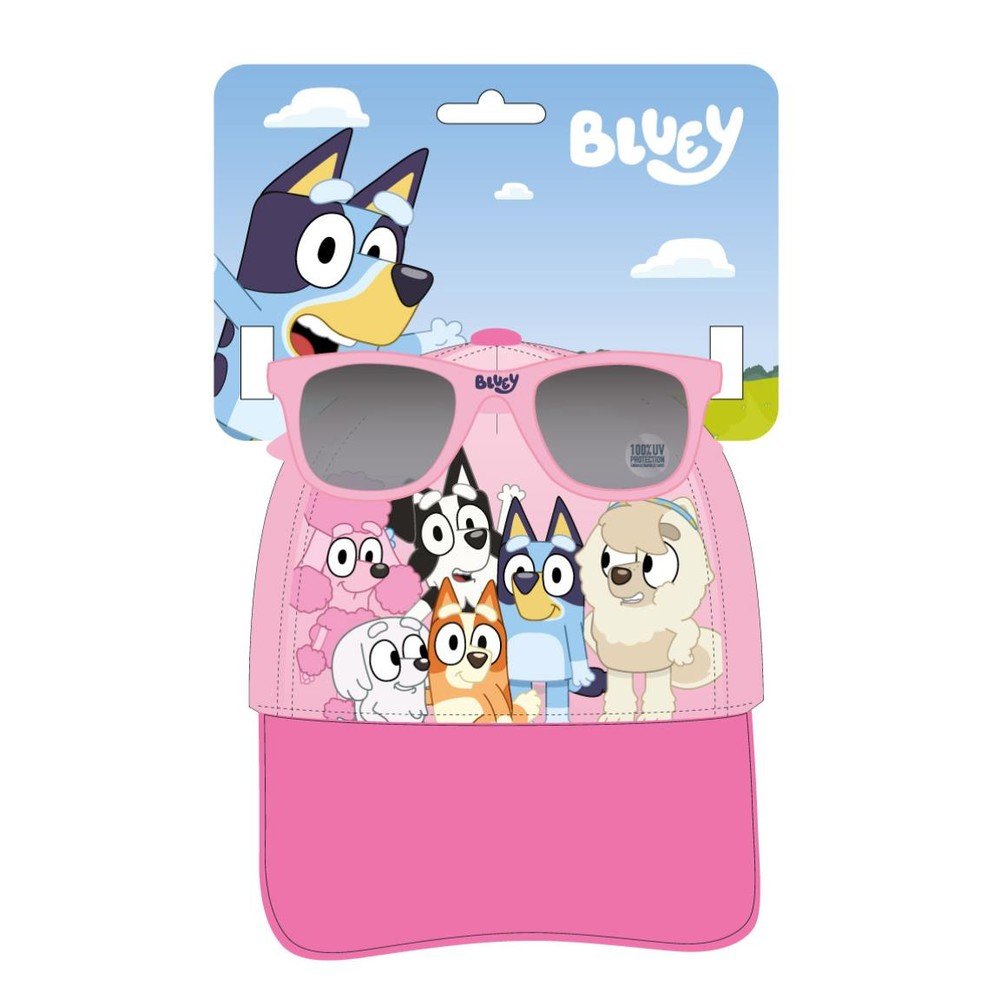 CERDA SET GORRA + GAFAS DE SOL BLUEY ROSA GORRA 5x16x12 Cms.