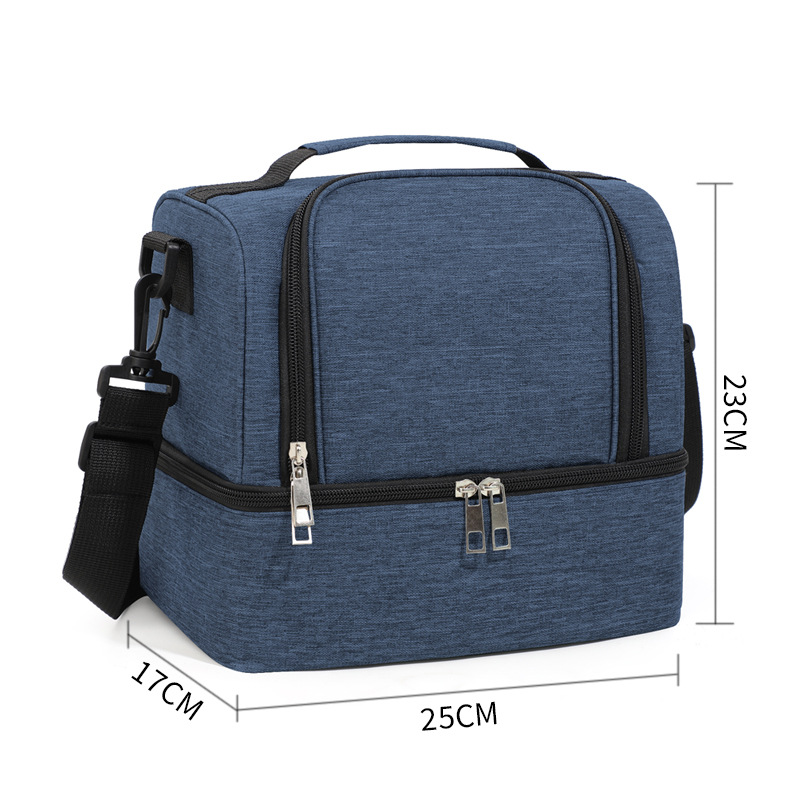 CA Bolsa para lonchera al aire libre, de gran capacidad, portátil, de aluminio engrosado, paquete de hielo fresco, bolsa aislante para almuerzo para trabajadores de oficina