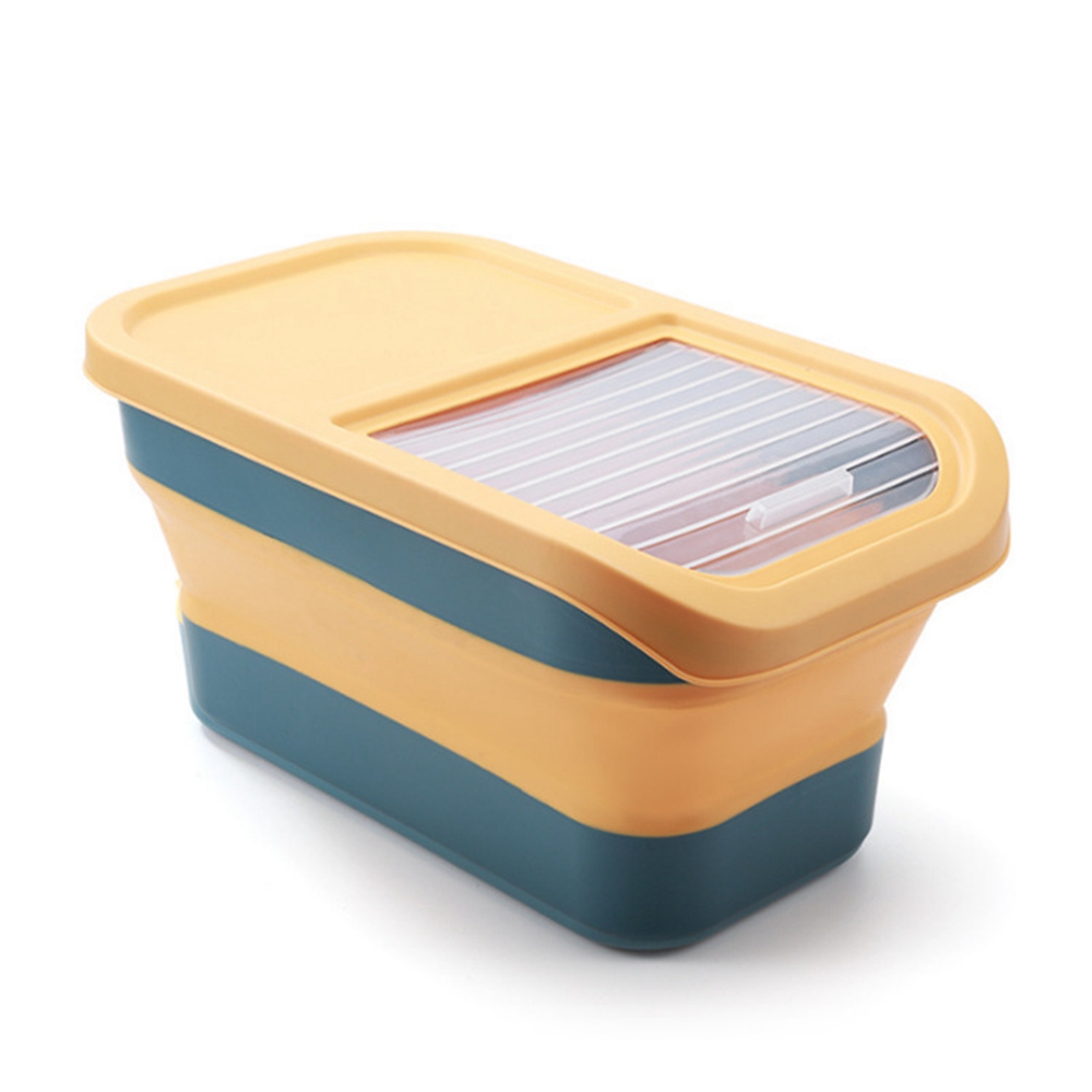 Contenedor De Almacenamiento Para Alimentos Para Perros Y Gatos Colapsable 13/33LB Caja De Alimentos Para Gatos Con Tapa Airtight Para Cocina Granos Y Arroz
