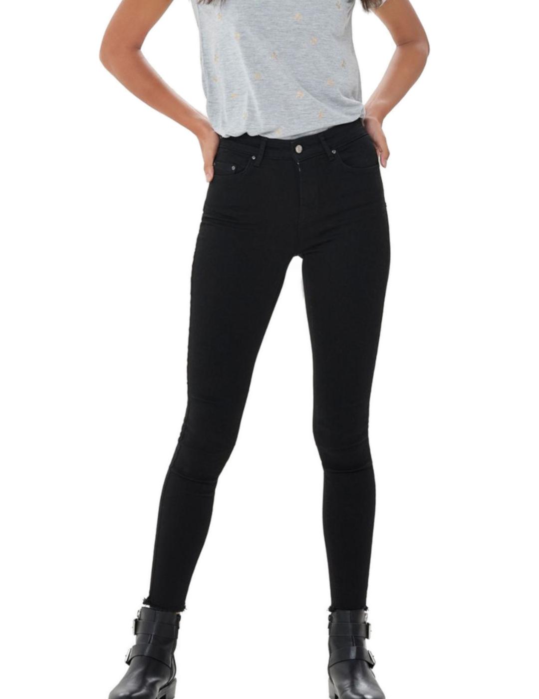 Only Vaquero Negro Mujer Flecos Abajo - Modelo Noos