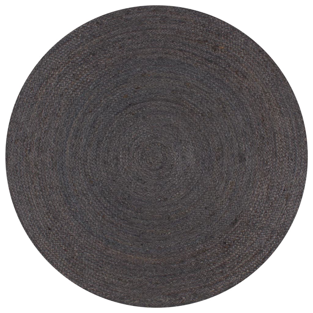 Vidaxl Alfombra de Yute Tejida a Mano Redonda 150 Cm Color Gris