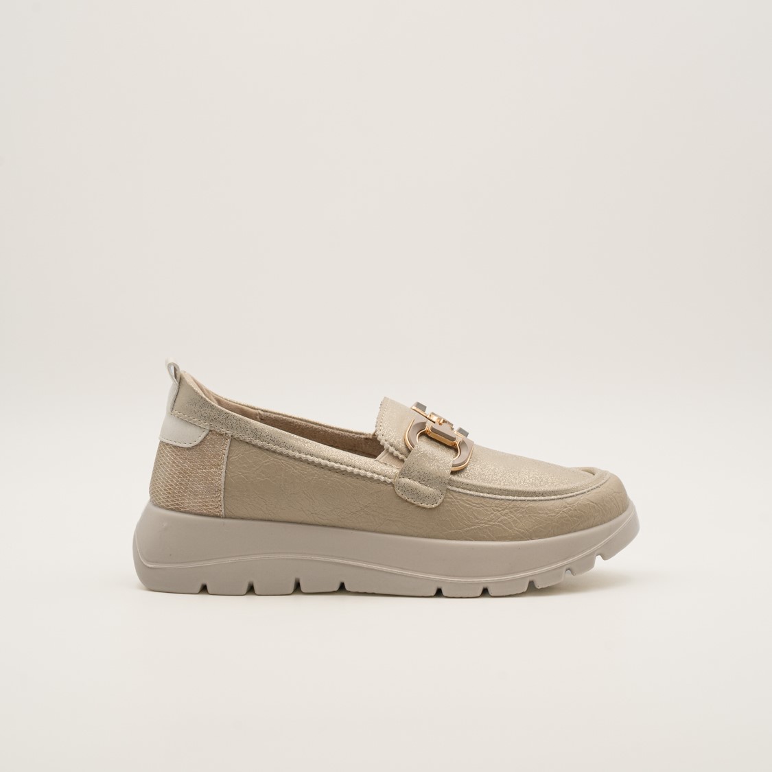 Mocasines con plataforma de mujer texturas combinadas Mysoft 25M629