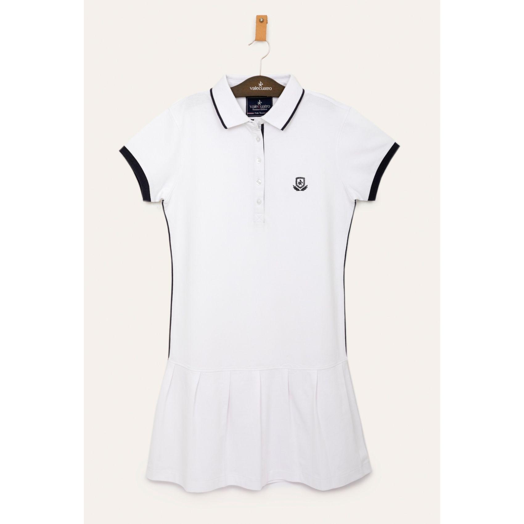 Vestido Valecuatro tablas color blanco