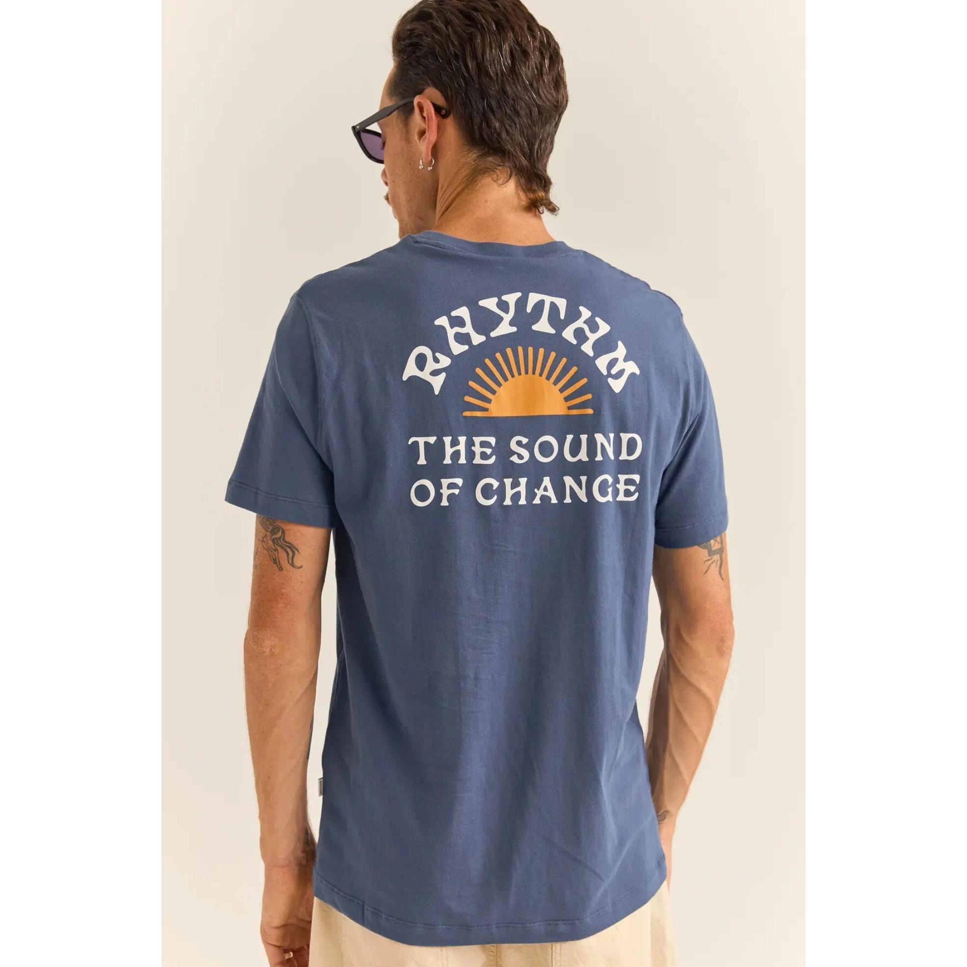 Rhythm Camiseta Hombre Awake Azul