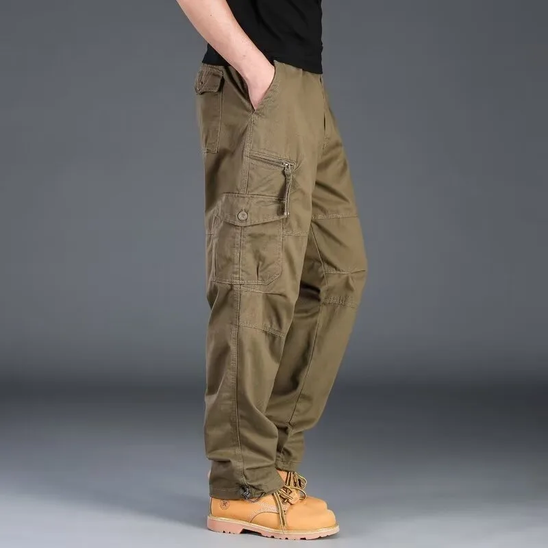TK Pantalones De Cargo Para Hombre Moda Ajustables Y Elásticos Estilo Casual Con Many Pockets Traje De Trabajo Recto Y Ligero Para Todas Las Estaciones
