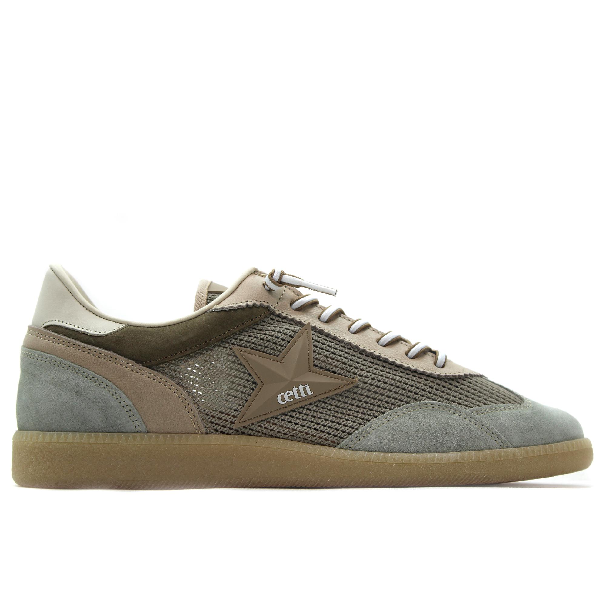 Cetti C-1385 Zapatilla deportiva casual,sneakers de cordón elástico,suela de goma,tela,piel,rejilla,calada, para caballero