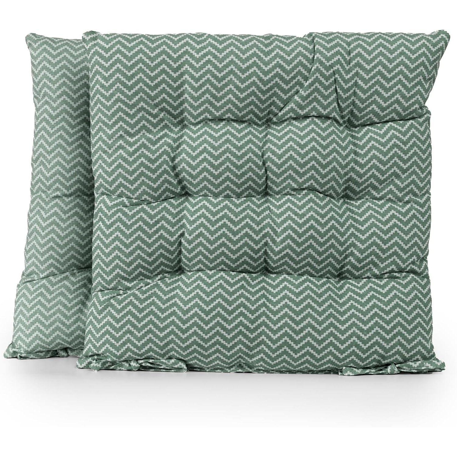 C.A | Cojines para Silla 🪑 | 40×40×5 cm | Extra Suaves y Cómodos | Tejido Trenzado | Acolchados y Lavables | Interior y Exterior