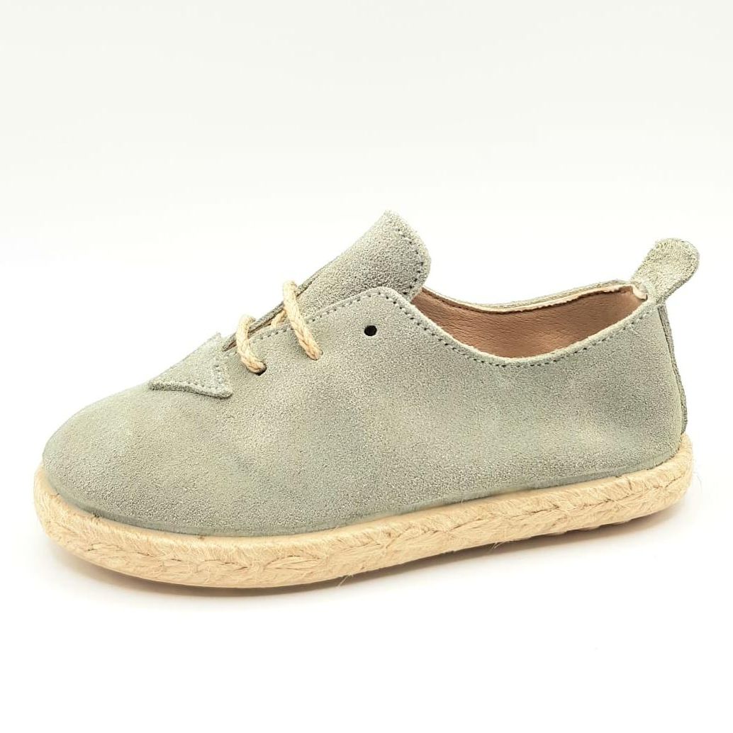 Zapy Alpargatas Niño Verde Agua U400181| Piel y Suela Antideslizante