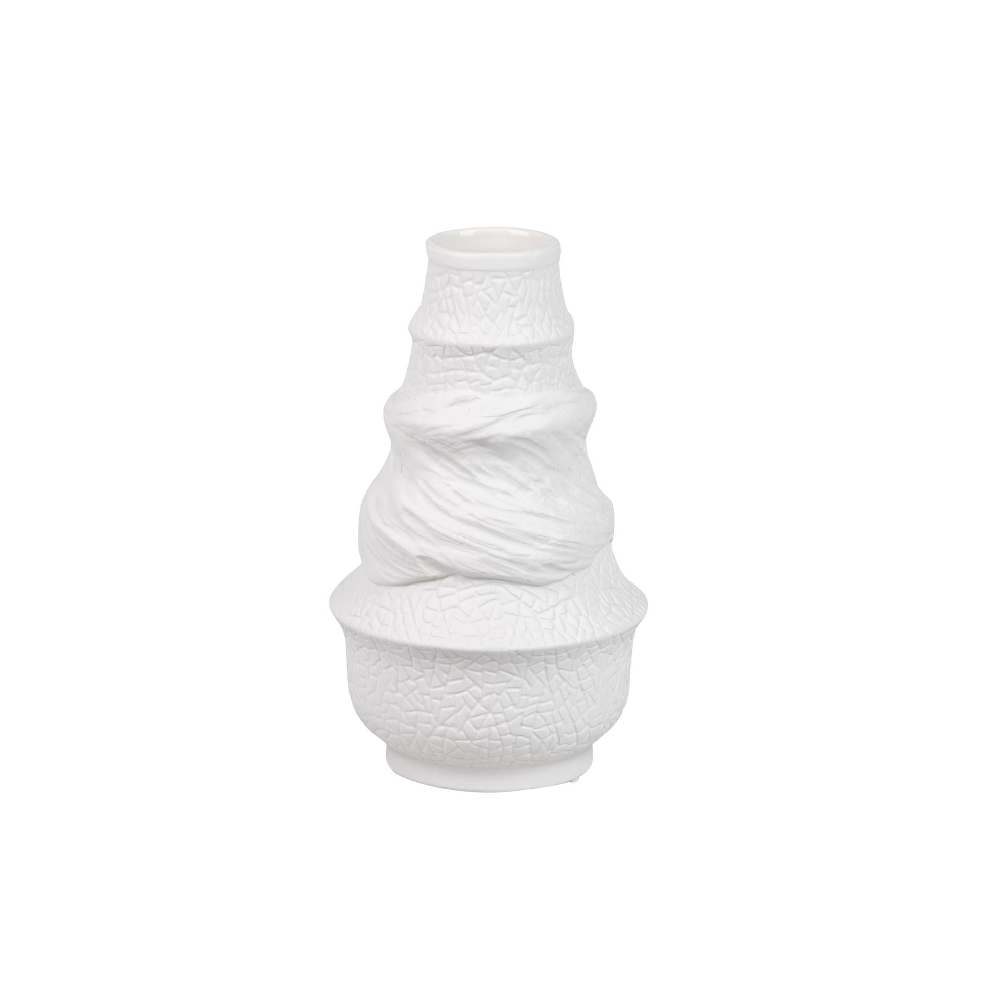 Jarron ceramica blanco itaca 35x14x39 cm , El mejor complemento para tu hogar.