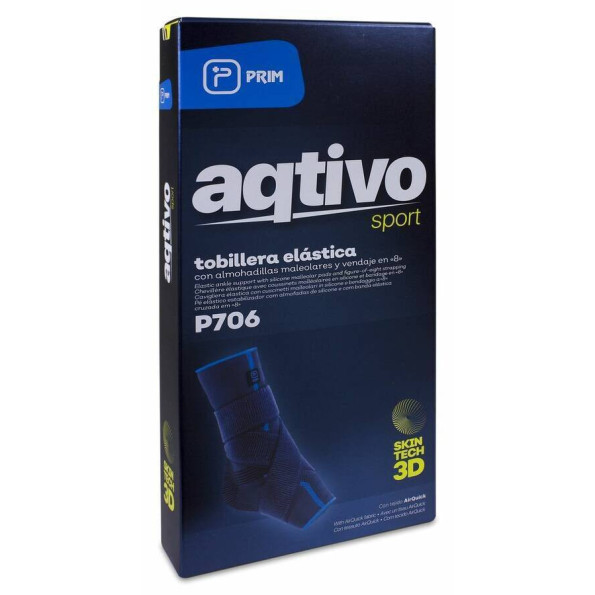 Tobillera Elastica Prim Aqtivo Skin Con Almohadi