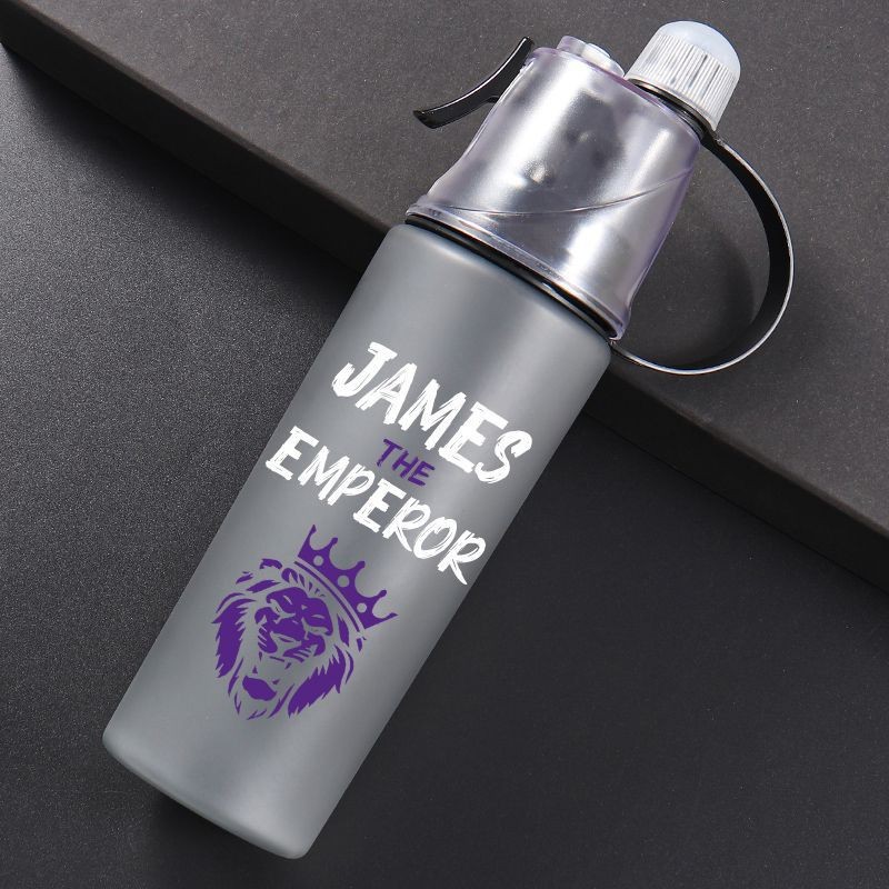 Botella Deportiva con Boquilla de Spray - Cantimplora Antigolpes de Gran Capacidad para Exteriores (Verano/Material Plástico)--600ml