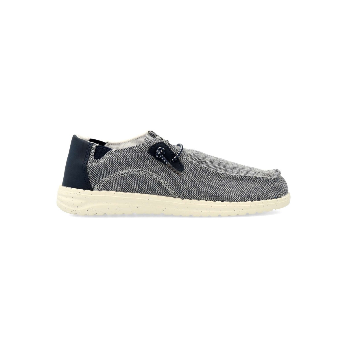 Peke's by Vanessa - Zapato Wallabee de lona para niño, estilo casual con cierre elástico y suela ligera de goma, plantilla acolchada