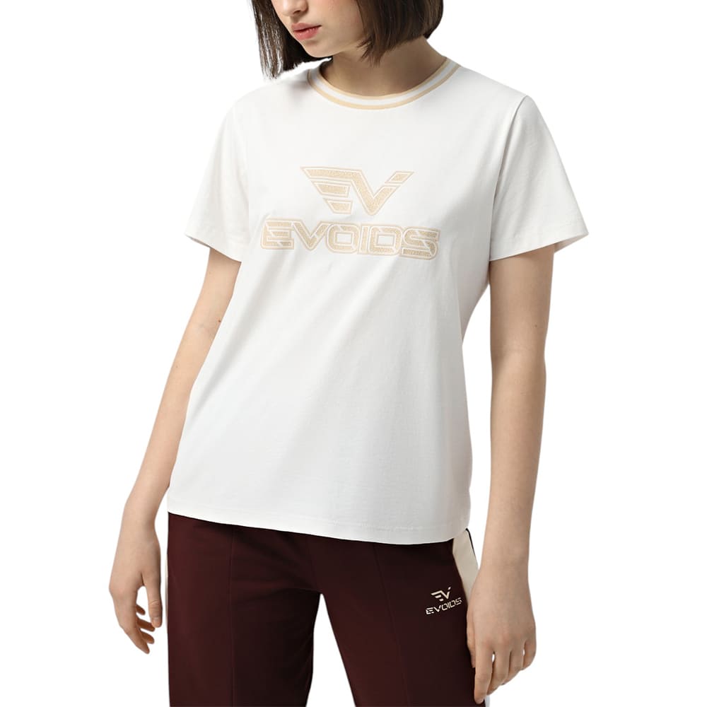 Camiseta de Mujer Evoids Coraline - Tejido de alta calidad, compuesto por un 95 % de algodón y un 5 % de elastano, comodidad y elasticidad