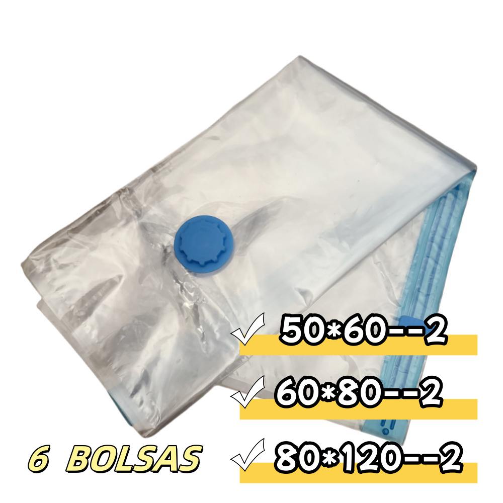 PICOLAR Bolsas de vacío para almacenamiento, set de varios tamaños, transparente, con cremallera