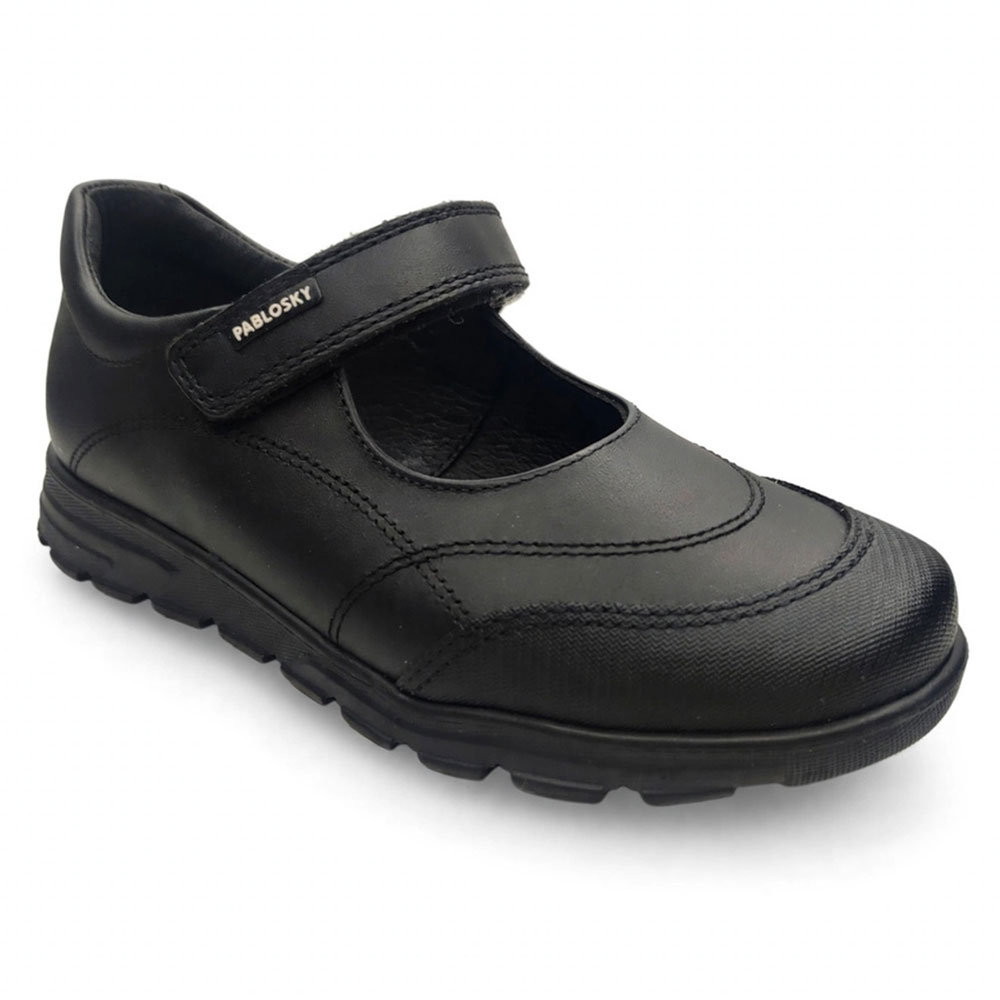 Pablosky Merceditas Colegial Niña 334210 BOX NEGRO calzado niños Winter ROYALE CORDONETS