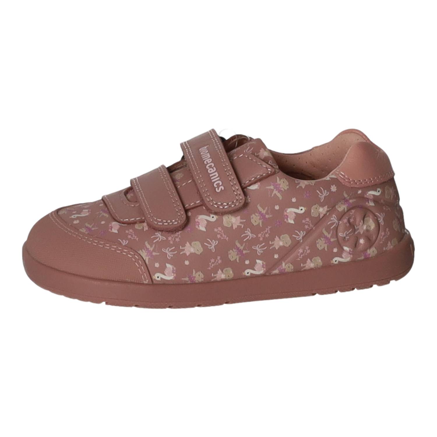 Zapatillas marca BIOMECANICS para niña en color kiss. Calzado Barefoot de Piel, Calzado Respetuoso Infantil Zero Drop, Suela Flexible, Doble Cierre Adherente, Plantilla Extraíble, Puntera Reforzada
