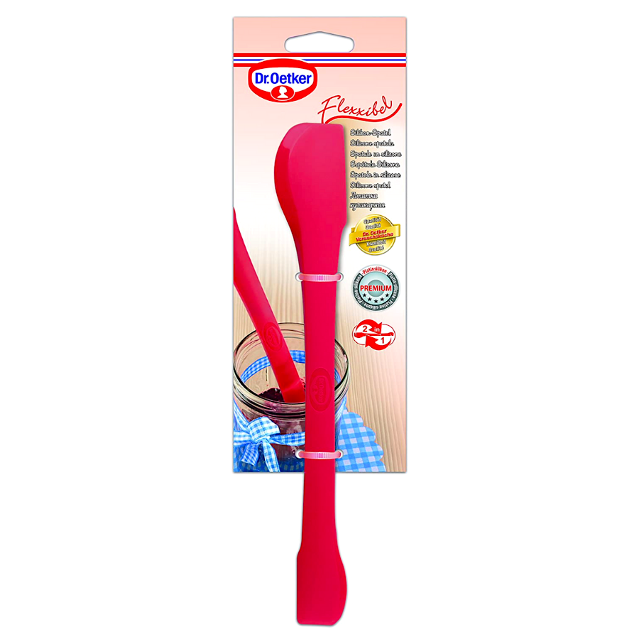 Glotomania - Espátula de Silicona Dr. Oetker - Antiadherente - Uso Alimentario - Apto Lavavajillas - 27 Cm