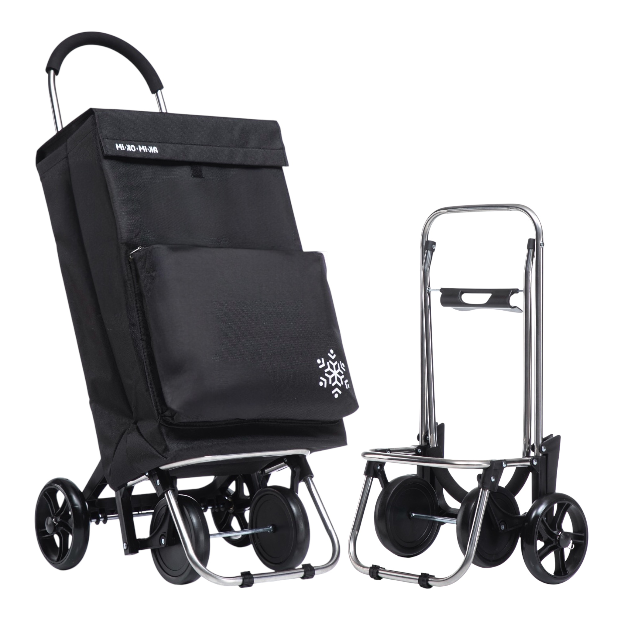 Carrito de Compra Plegable con Bolsa Térmica Impermeable y 4 Ruedas,Ligero, 94x44x38cm,40 litros,Resistente y Reutilizable,Carro de Compra Plegable, 4 Ruedas de Alta Resistencia,Carro Compra. (COMPRA-001)