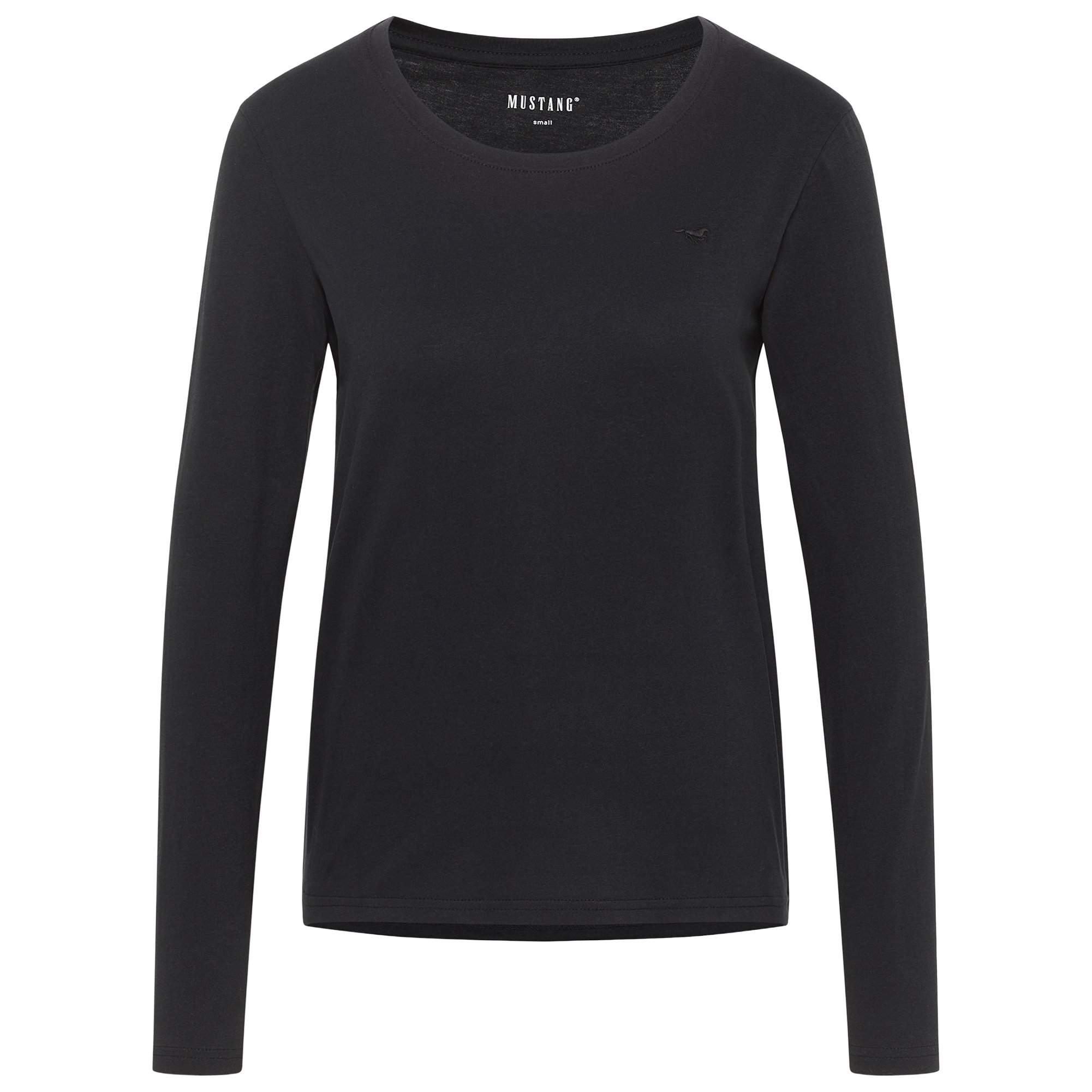 MUSTANG Camiseta de manga larga de mujer - Elly, longsleeve, regular fit, cuello redondo, algodón Style Elly