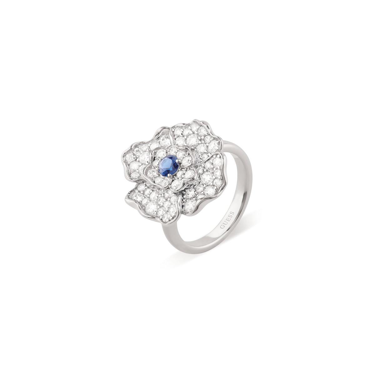 Guess Jewelry Silver Anillo Mujer Ring Frosted Petal De Plata Plateado Talla Europea 54 Talla España  Jsbr05006jwrh54