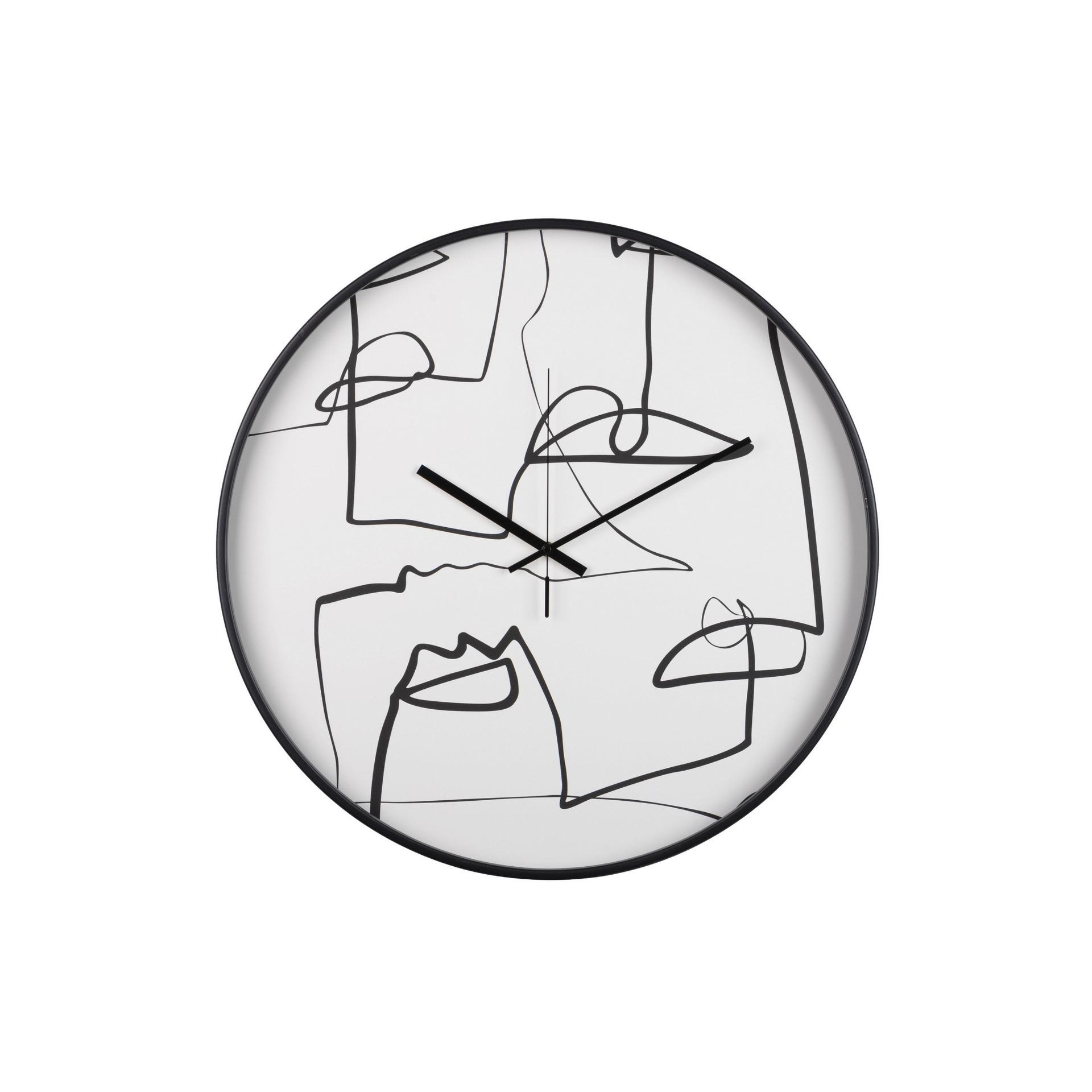 Reloj pared metal negro 60x4,5x60 cm , El mejor complemento para tu hogar.