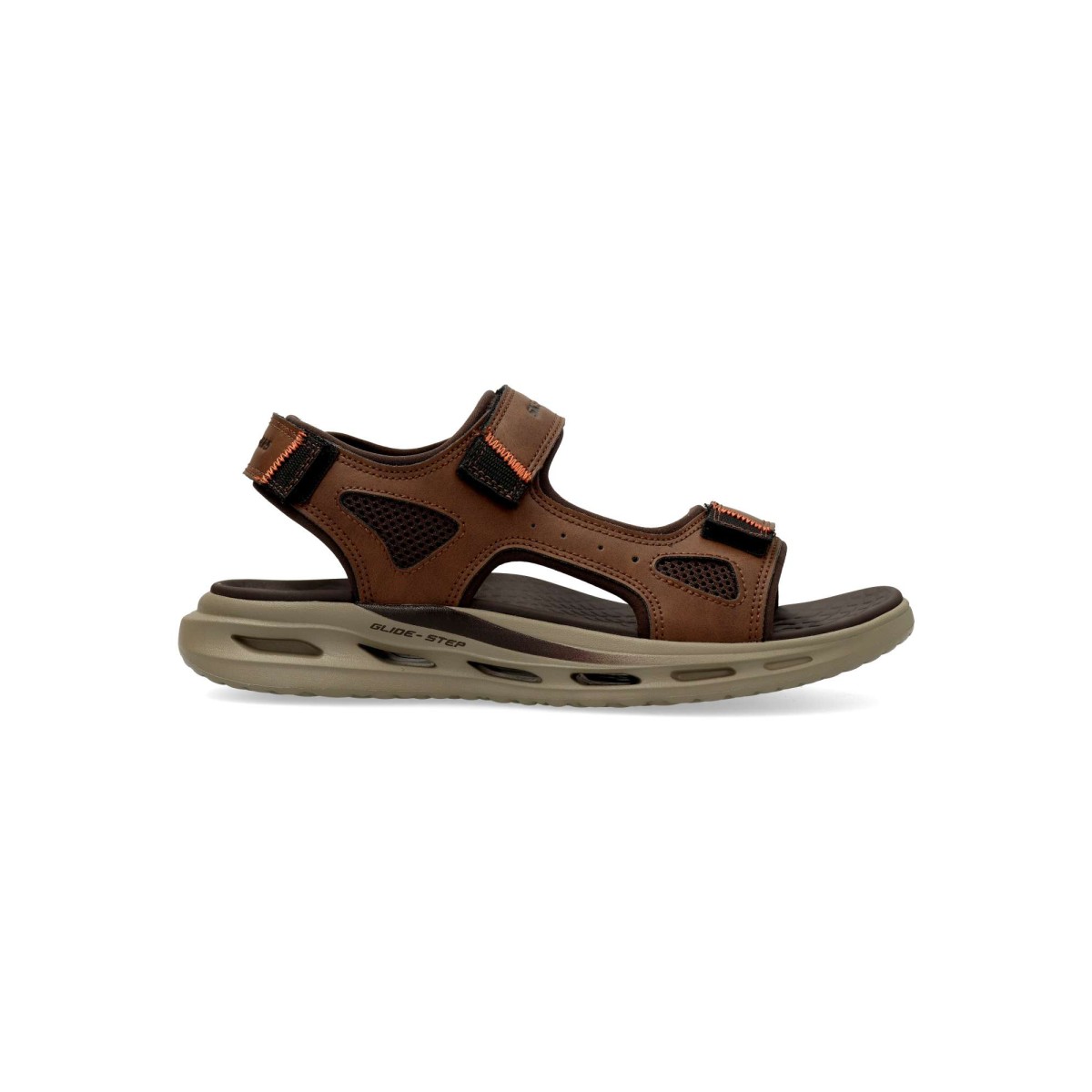 Skechers - Sandalias californianas Orvan - Gamble para hombre con cierres ajustables y plantilla Luxe Foam® contorneada con amortiguación Glide-Step®