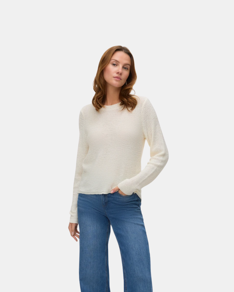 VERO MODA 10322853 NUEVOCHARITY Jersey Manga larga Mujer Beige