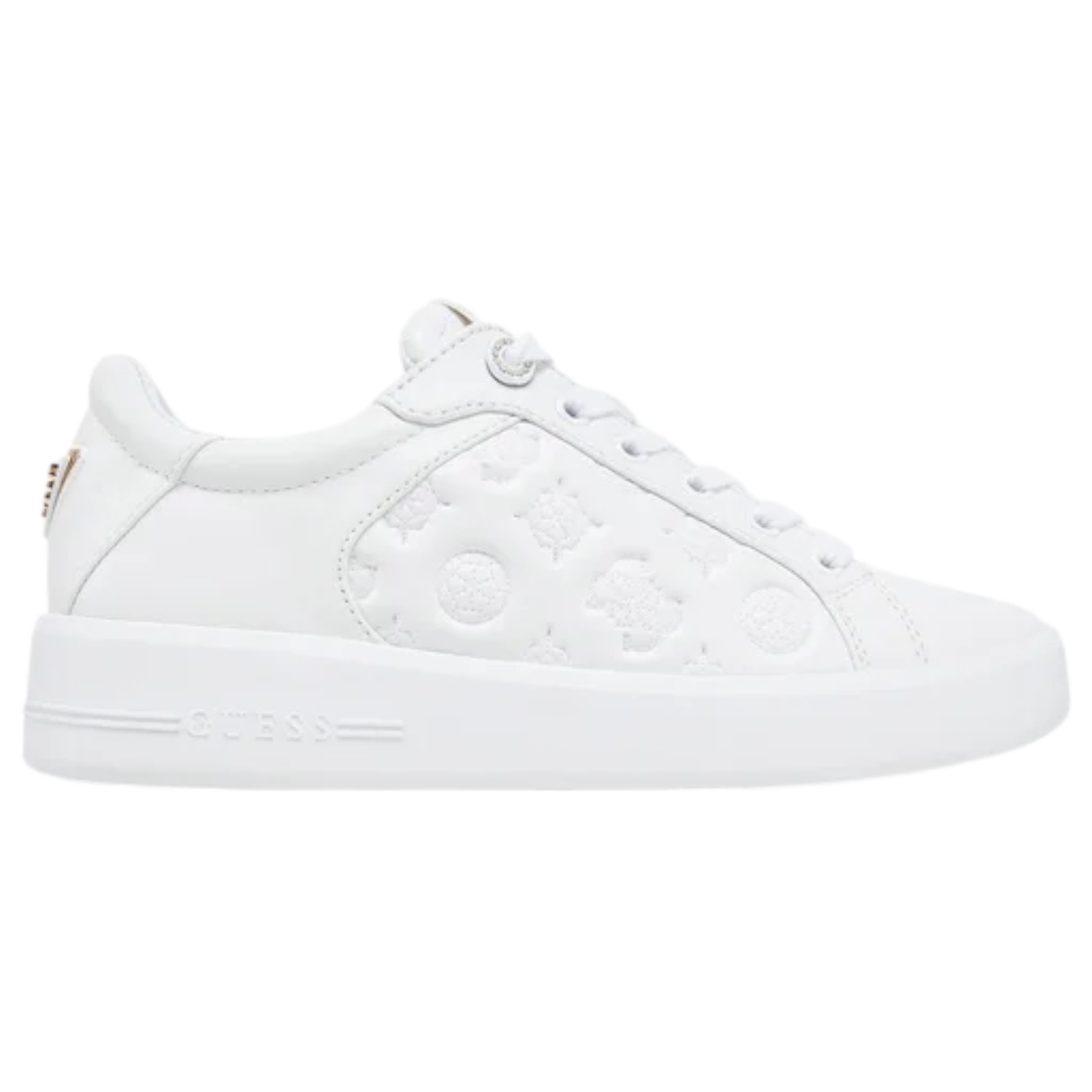 Sneaker Donna Guess Ronii 4G Peony Logo Leather White