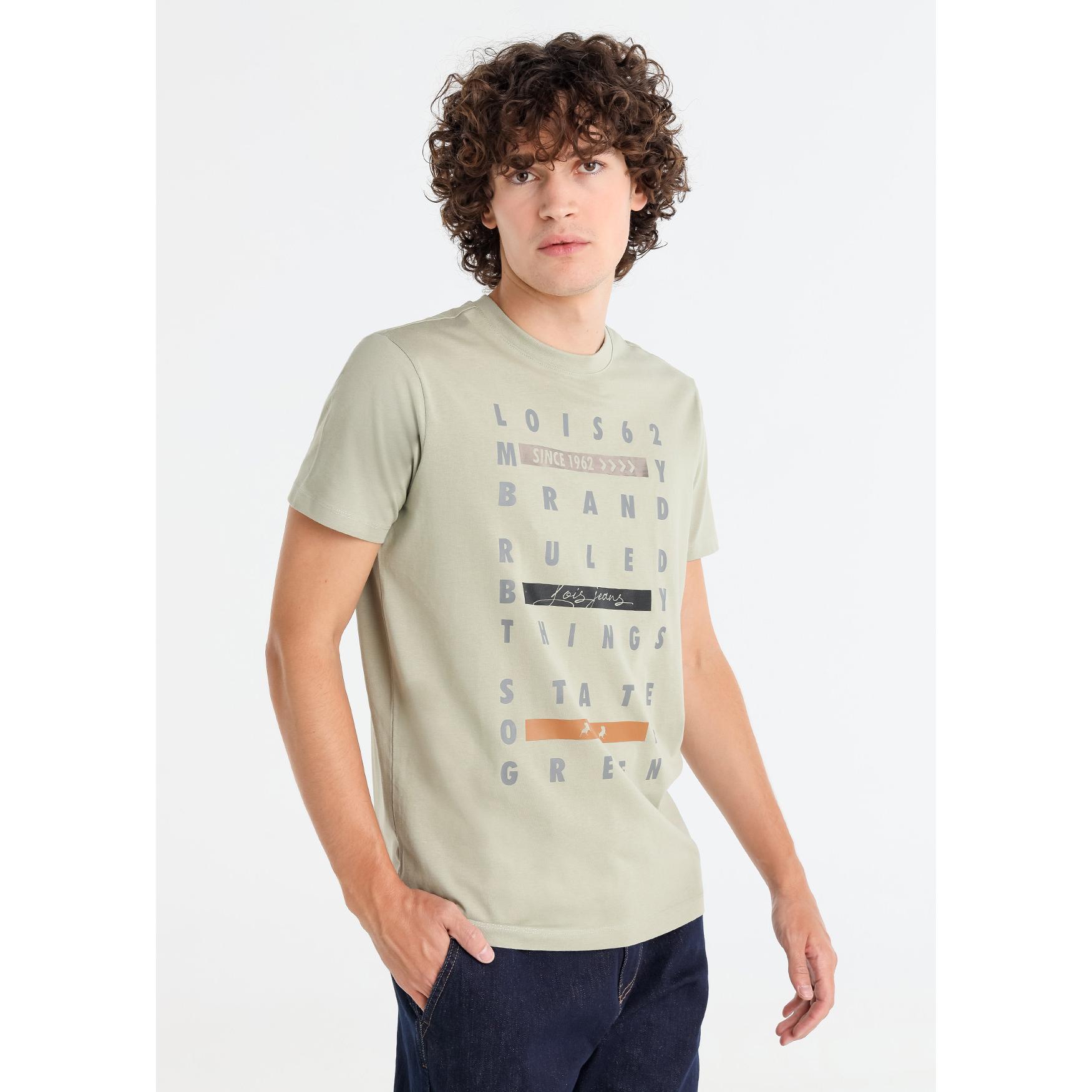 LOIS JEANS - Camiseta de manga corta con grafica de slogan