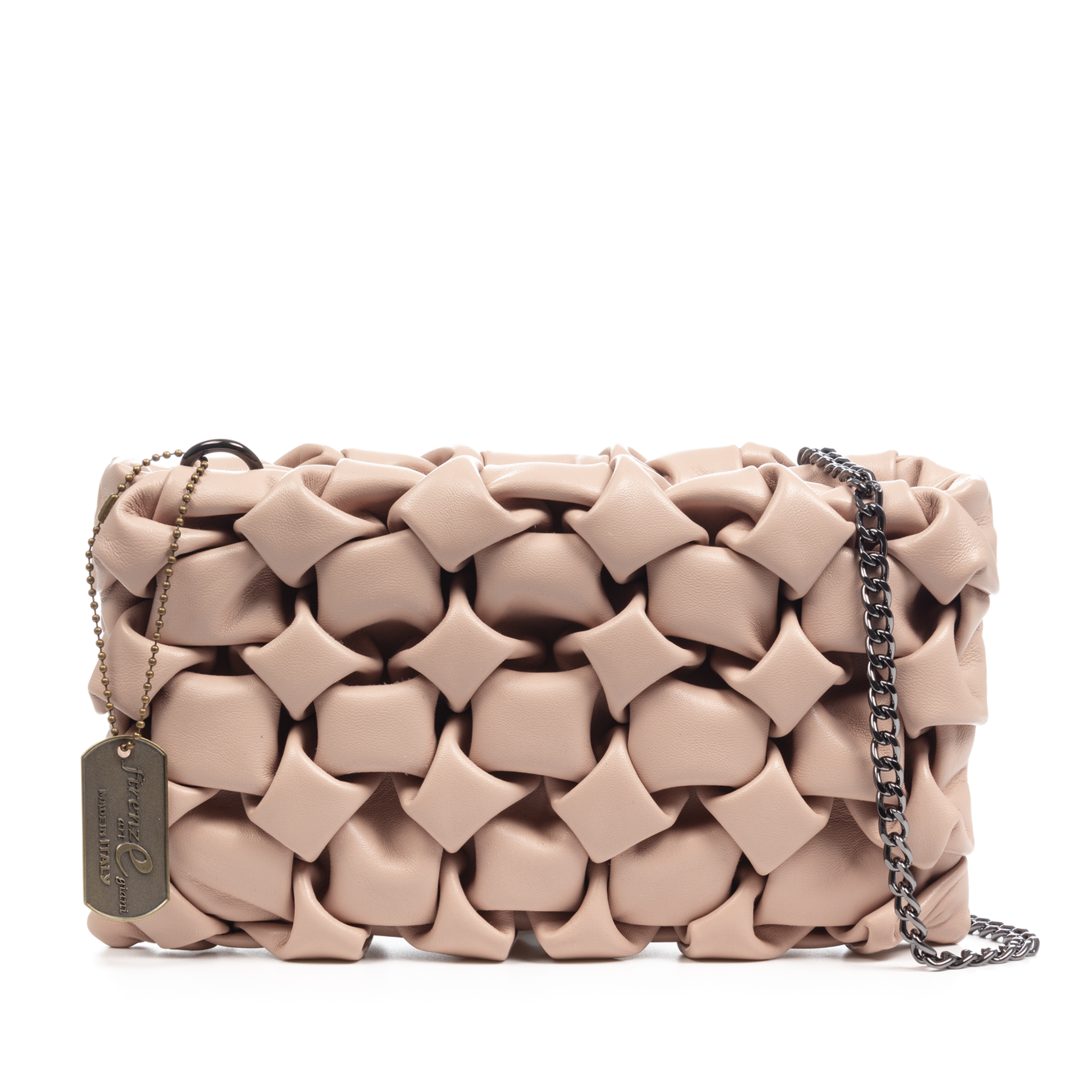FIRENZE ARTEGIANI Armento bolso bandolera mujer. Piel de cabra auténtica con diseño exclusivo. Fabricado en Italia 26x6x14 Cm.