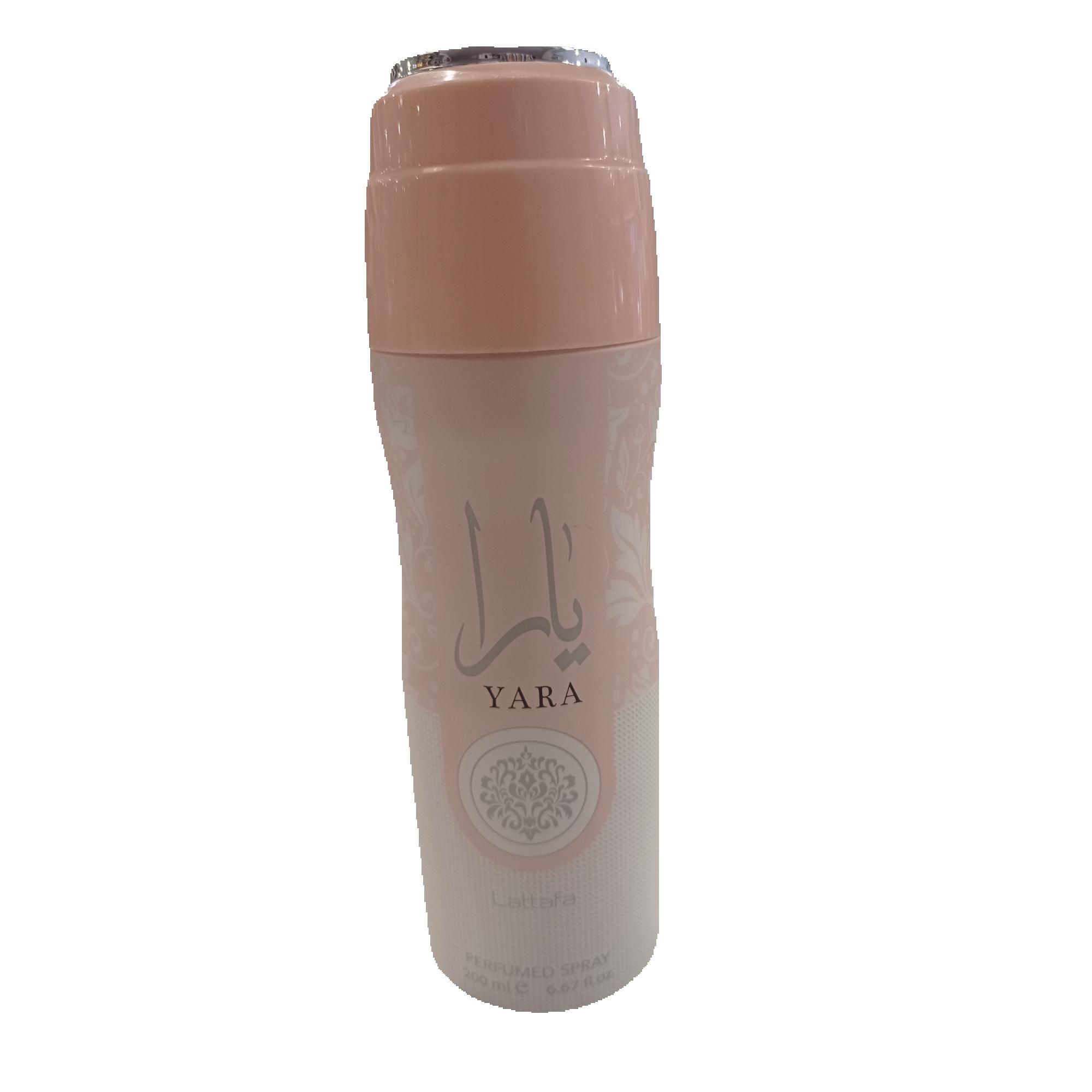 Perfume desodorante yara rosa para el cuerpo y pelo de lattafa 200 ml