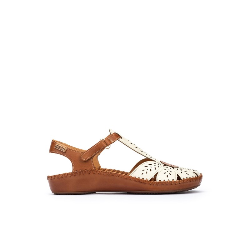 Sandalias planas de Mujer PIKOLINOS 0841C1 909 SANDALIA PUNTERA CERRADA NATA 38461 26V