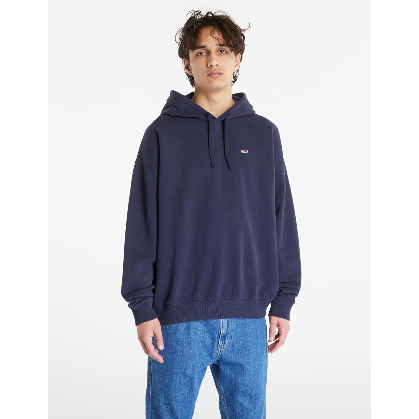 Tommy Hilfiger Sudadera Azul Marino con Capucha y Bandera