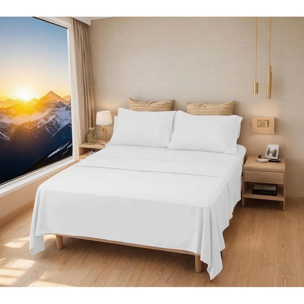 Juego de Sábanas 3 y 4 Piezas con Bajera, Encimera y Fundas de Almohada, Disponible para Camas de 90, 105, 135, 150 y 180 cm