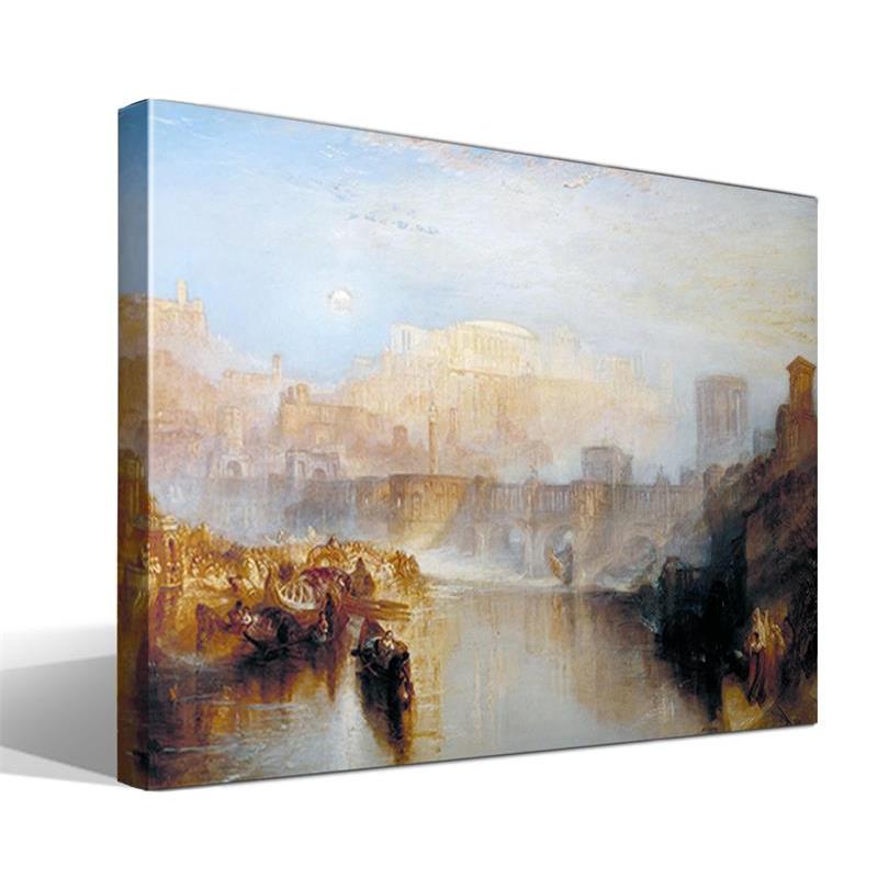 Cuadro Canvas Antigua Roma William Turner - Alta Resolución - Lienzo 100% Algodón - Bastidor de Madera - Fabricado a Mano