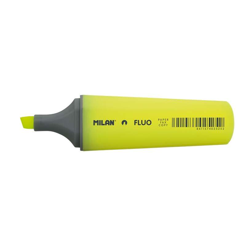 Milan marcador fluorescente - punta biselada 1 - 4.8mm - color amarillo (12 uds)