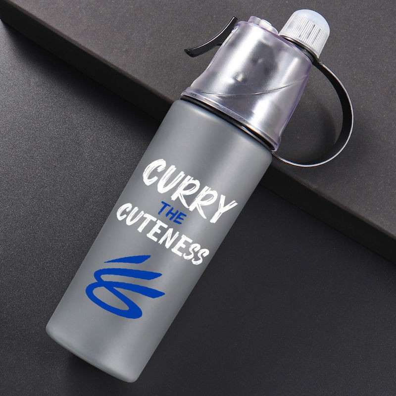 Botella Deportiva con Boquilla de Spray - Cantimplora Antigolpes de Gran Capacidad para Exteriores (Verano/Material Plástico)--600ml
