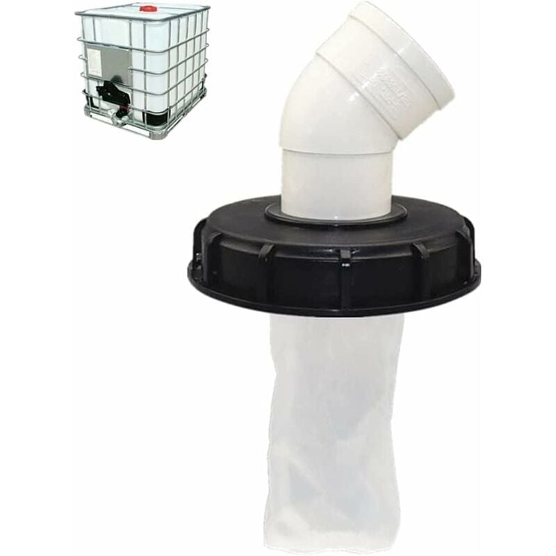 CA Cubierta de tanque IBC Ulisem de 45° con filtro de nailon lavable para tanque IBC de agua de lluvia de 1000 litros, filtro de cubierta IBC, accesorios para tanque IBC, filtro de nailon para agua de lluvia de 165 m