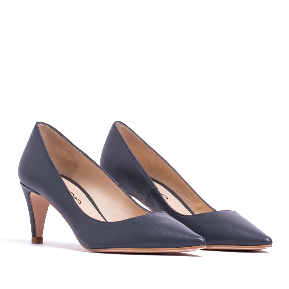Zapato de Tacón Elegante Elodie Amanda en Piel Napa Carbon
