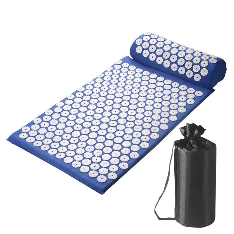 TK Esterilla de yoga, kit de acupresión, juego de esterilla de acupresión, almohada y bolsa de acupresión, alivia el dolor de espalda y cuello, relaja los músculos