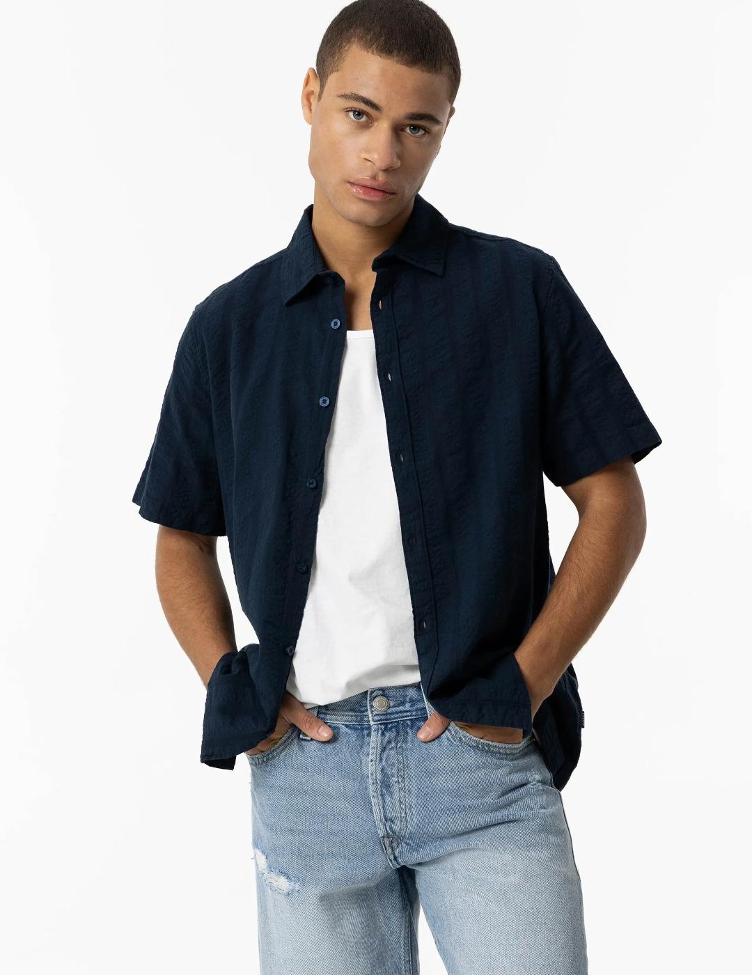 Tiffosi - Camisa Bernard Azul Marino Hombre