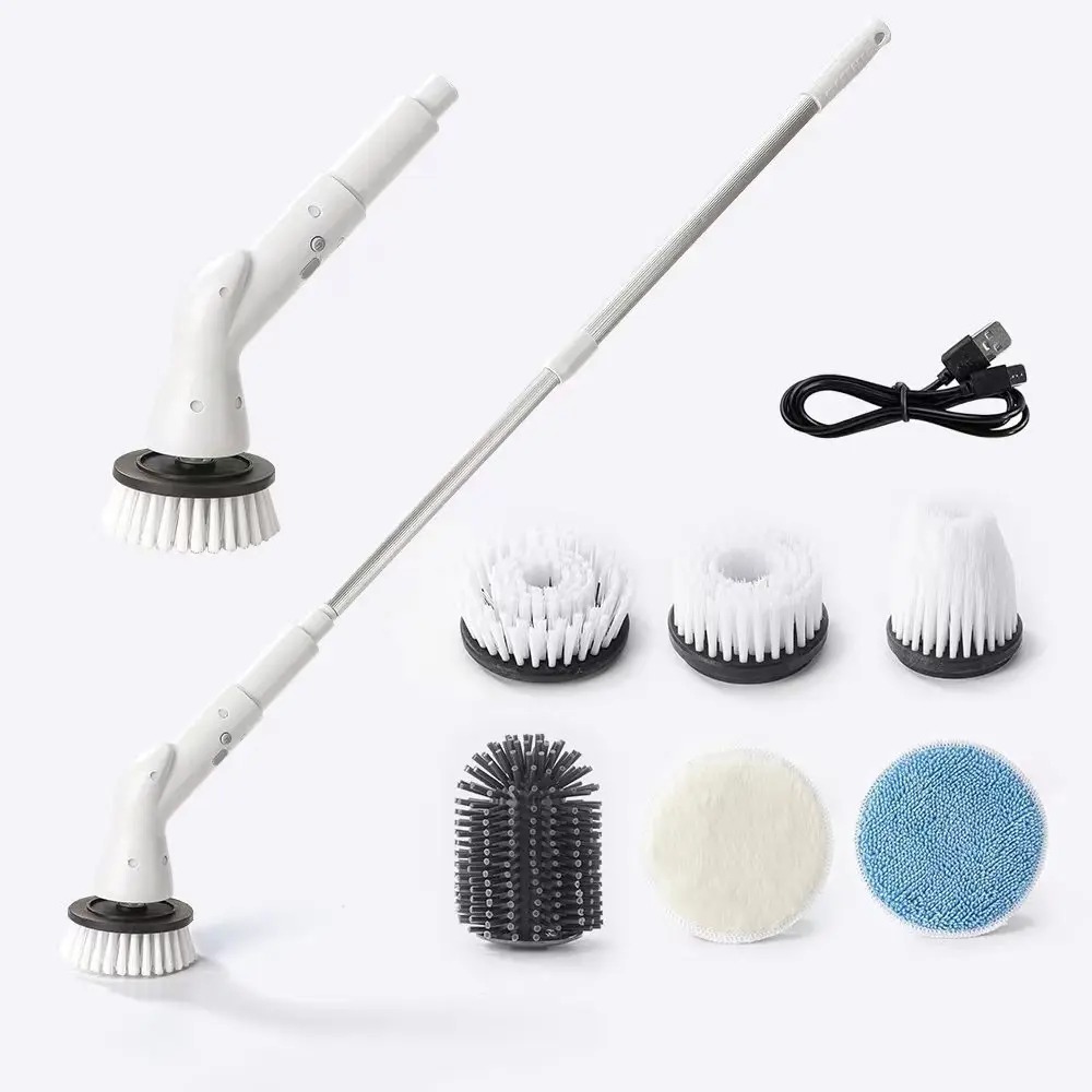 CA Eléctrico inalámbrico 6 en 1, disposición de limpiezas giratorias para Ducha, Cocina y baño