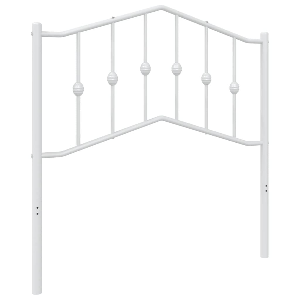 vidaXL Cabecero de repuesto de metal blanco 90 cm