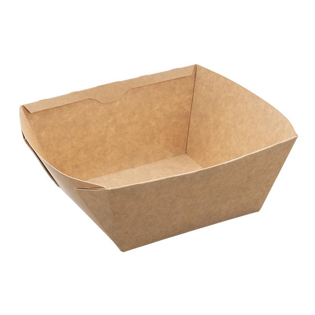 MONOUSO | Ensaladera Rectangular Kraft 1.000ml 19x16x7cm (300 Uds)