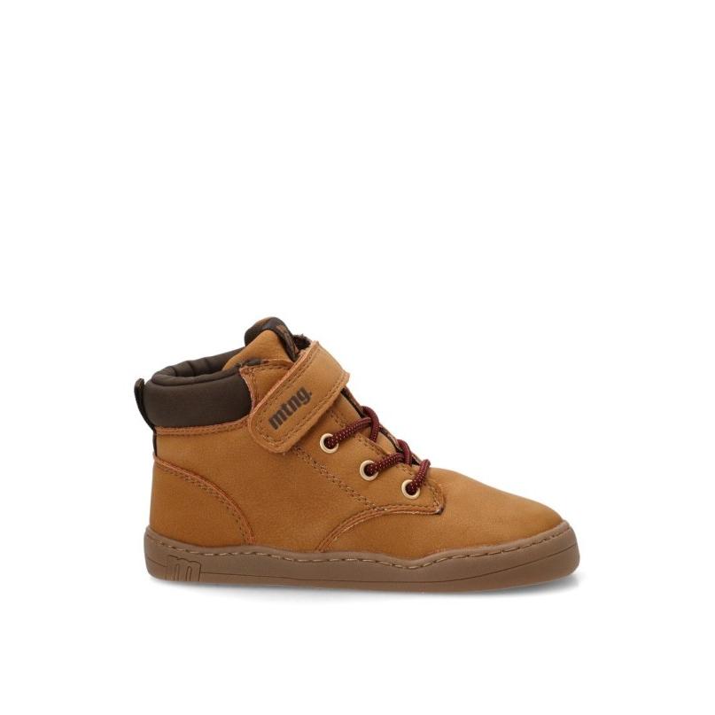 Botin Respetuoso/barefoot Mustang Kids - Niño - Suela Plana - Modelo 49081 - Color Camel