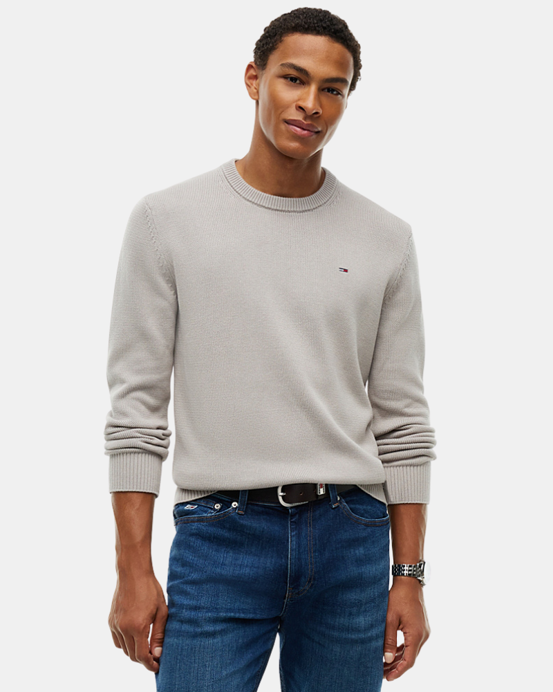 TOMMY HILFIGER DM0DM21787PKE Jersey Manga larga Hombre Beige