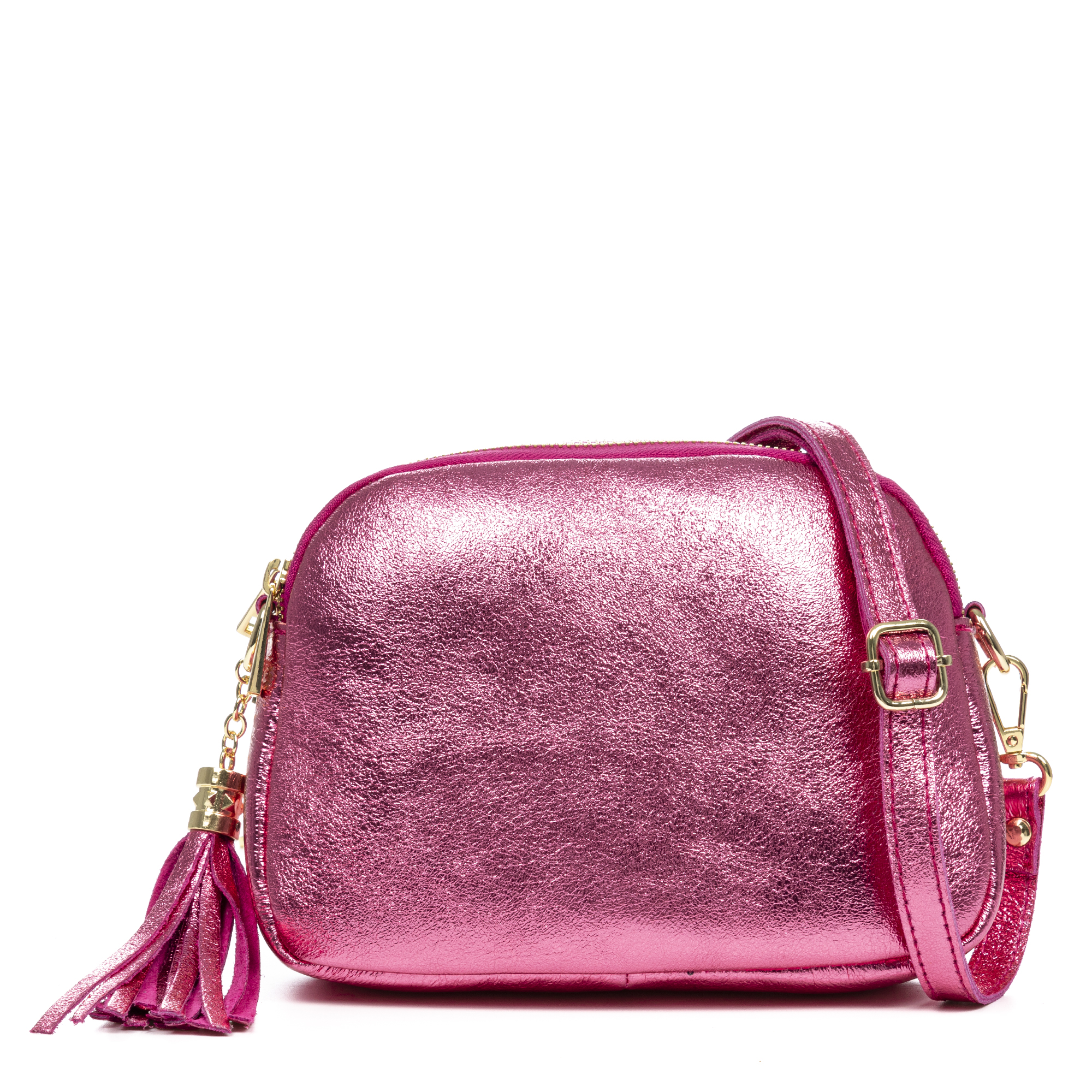 Firenze Artegiani. Aliminusa bolso bandolera Mujer.  Piel auténtica Gamuza Lacada. Made in Italy. Vera Pelle Italiana.