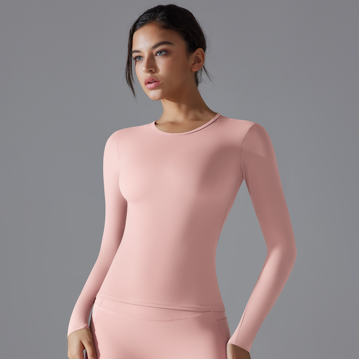 CA Camisas de Yoga para Mujer, ropa de manga Largo para Invierno, Fitness, Correr, Gimnasio, entrenamiento, ajuste Seco, transpirable, Top Deportivo de Alta elasticidad