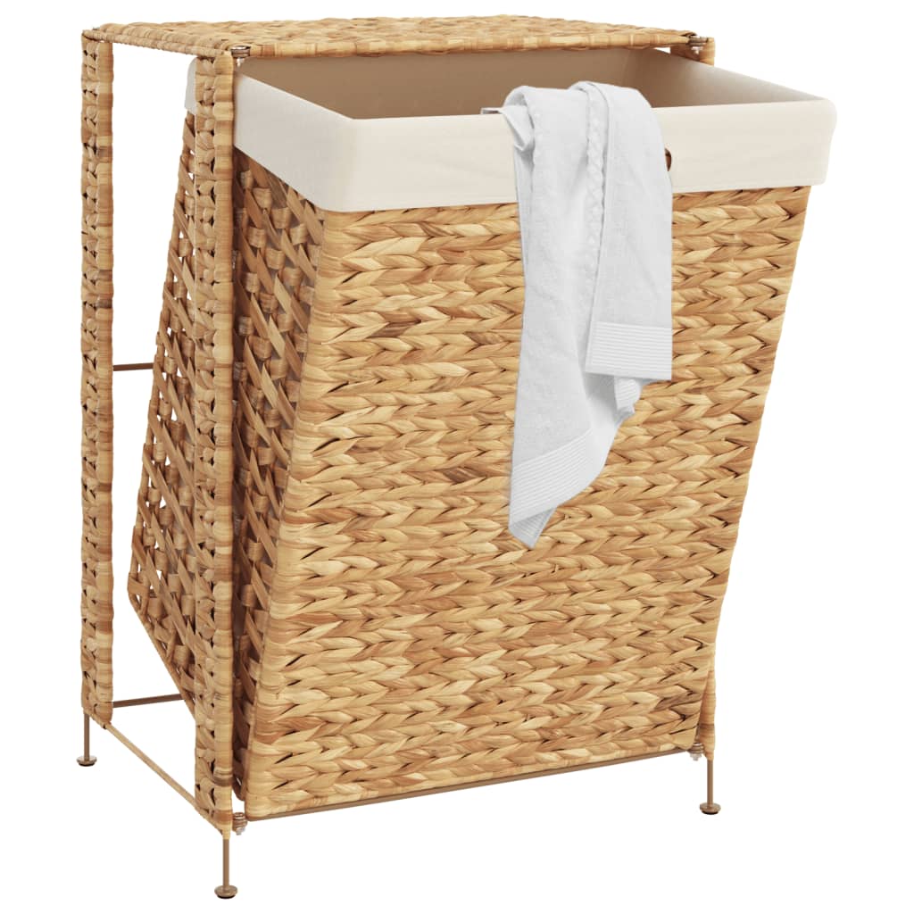vidaXL Cesto de ropa sucia jacinto agua 44x34x64 cm